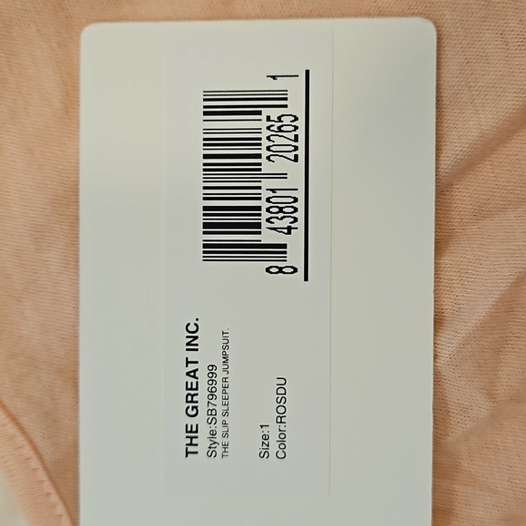 💕THE GREAT💕 The Slip Sleeper Jumpsuit ~ Rose Dust Size 1 Small NWT - Picture 11 of 13